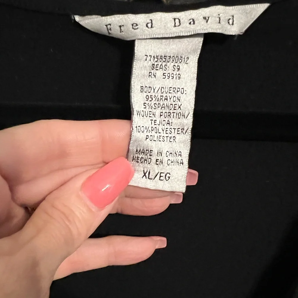 Fred David Black Blouse